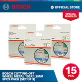 Bosch Cutting Disc Inox 105x1mm-Set of 15 pcs